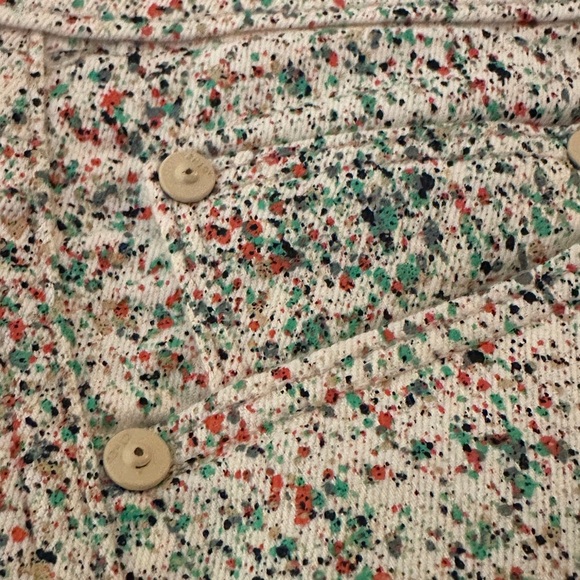 MOTHER “The Vamp” Splatter Jeans Speckled Cream Women's Pants | Size 25 - Picture 8 of 14